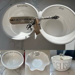 SET OF 4 Mud Pie Serving  Dishes NEW